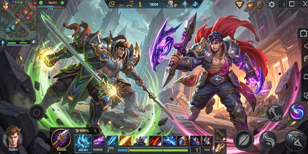Gameplay seru 789BNL penuh aksi MOBA.
