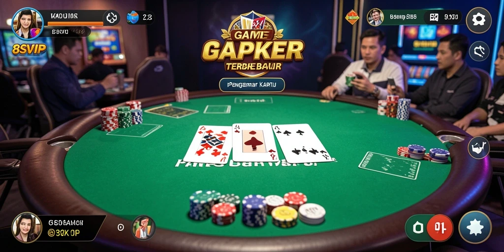 Tampilan gameplay Poker yang seru dan mendebarkan di 8SVIP.