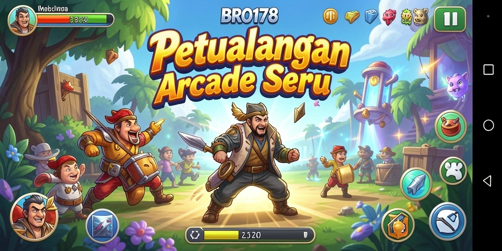 Tampilan gameplay <strong>BRO178</strong> yang menegangkan dan penuh warna.