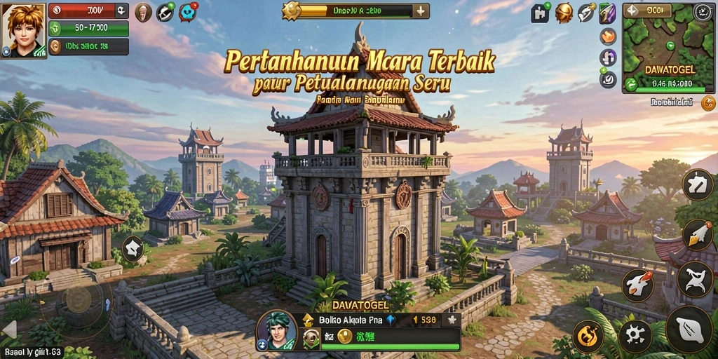 Screenshot DAWATOGEL menunjukkan gameplay Tower Defense yang seru dan strategis.