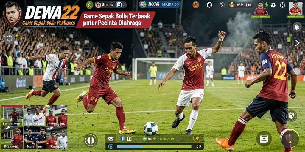 Tampilan permainan DEWA22 yang menarik dengan pemain beraksi di lapangan.