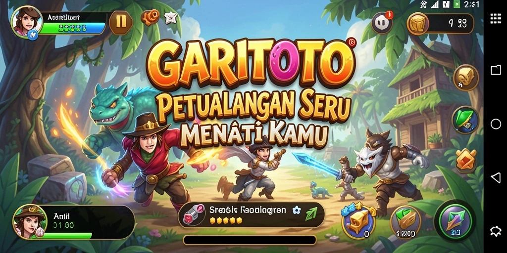 Tangkapan layar GARITOTO menunjukkan gameplay yang penuh aksi dan petualangan.