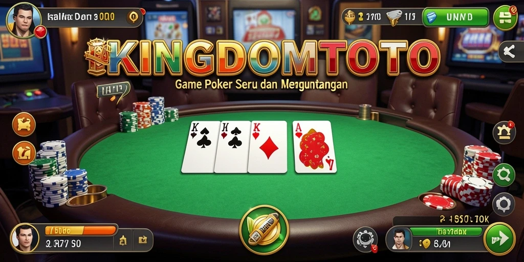 Tampilan gameplay seru di KINGDOMTOTO yang menampilkan aksi Poker.