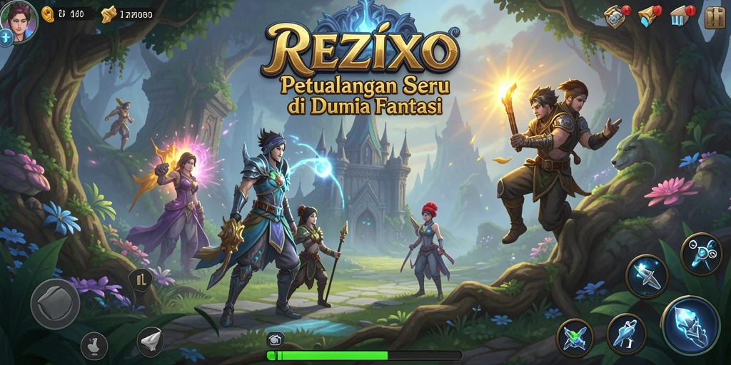 Tampilan aksi mendebarkan dalam REZIXO saat menjelajahi dunia.
