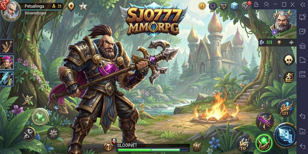 Tampilan gameplay menarik dari SJO777 dalam dunia MMORPG.